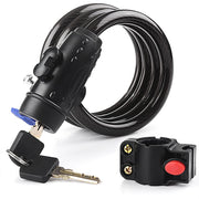 1.2m 2 Keys Bicycle Lock Bike Cable Locks Motorcycle Lock Mounting Bracket Scooter Lock V324-BKLOCK