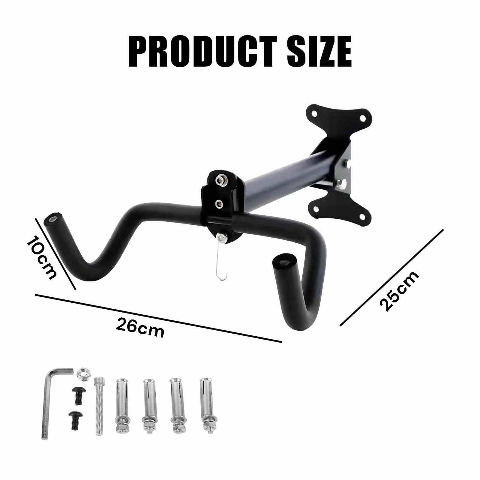 Black Storage Bicycle Wall Mount Wall Hook Bike Wall Rack Space Saving Bike Storage Bracket V324-BKWALLHOOK