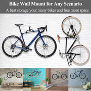 Black Storage Bicycle Wall Mount Wall Hook Bike Wall Rack Space Saving Bike Storage Bracket V324-BKWALLHOOK