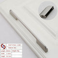 Zinc Kitchen Cabinet Handles Drawer Bar Handle Pull brushed silver color hole to hole size 224mm V324-BL-2019-BS-224