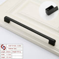 Zinc Kitchen Cabinet Handles Drawer Bar Handle Pull black color hole to hole size 224mm V324-BL-2354-BK-224