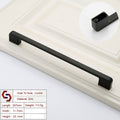 Zinc Kitchen Cabinet Handles Drawer Bar Handle Pull black color hole to hole size 256mm V324-BL-2354-BK-256