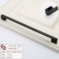 Zinc Kitchen Cabinet Handles Drawer Bar Handle Pull black color hole to hole size 320mm V324-BL-2354-BK-320