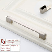 Zinc Kitchen Cabinet Handles Drawer Bar Handle Pull brushed silver color hole to hole size 160mm V324-BL-2354-BS-160