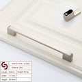 Zinc Kitchen Cabinet Handles Drawer Bar Handle Pull brushed silver color hole to hole size 192mm V324-BL-2354-BS-192