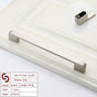 Zinc Kitchen Cabinet Handles Drawer Bar Handle Pull brushed silver color hole to hole size 192mm V324-BL-2354-BS-192