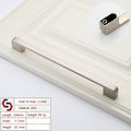 Zinc Kitchen Cabinet Handles Drawer Bar Handle Pull brushed silver color hole to hole size 224mm V324-BL-2354-BS-224