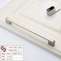 Zinc Kitchen Cabinet Handles Drawer Bar Handle Pull brushed silver color hole to hole size 224mm V324-BL-2354-BS-224