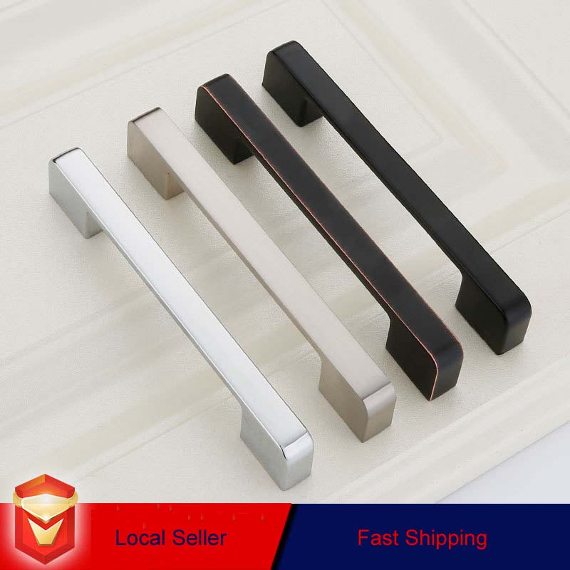 Zinc Kitchen Cabinet Handles Drawer Bar Handle Pull brushed silver color hole to hole size 320mm V324-BL-2354-BS-320