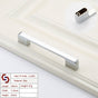 Zinc Kitchen Cabinet Handles Drawer Bar Handle Pull silver color hole to hole size 128mm V324-BL-2354-SI-128