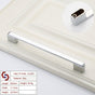Zinc Kitchen Cabinet Handles Drawer Bar Handle Pull silver color hole to hole size 192mm V324-BL-2354-SI-192