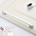Zinc Kitchen Cabinet Handles Drawer Bar Handle Pull silver color hole to hole size 224mm V324-BL-2354-SI-224