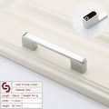 Zinc Kitchen Cabinet Handles Drawer Bar Handle Pull silver color hole to hole size 96mm V324-BL-2354-SI-96