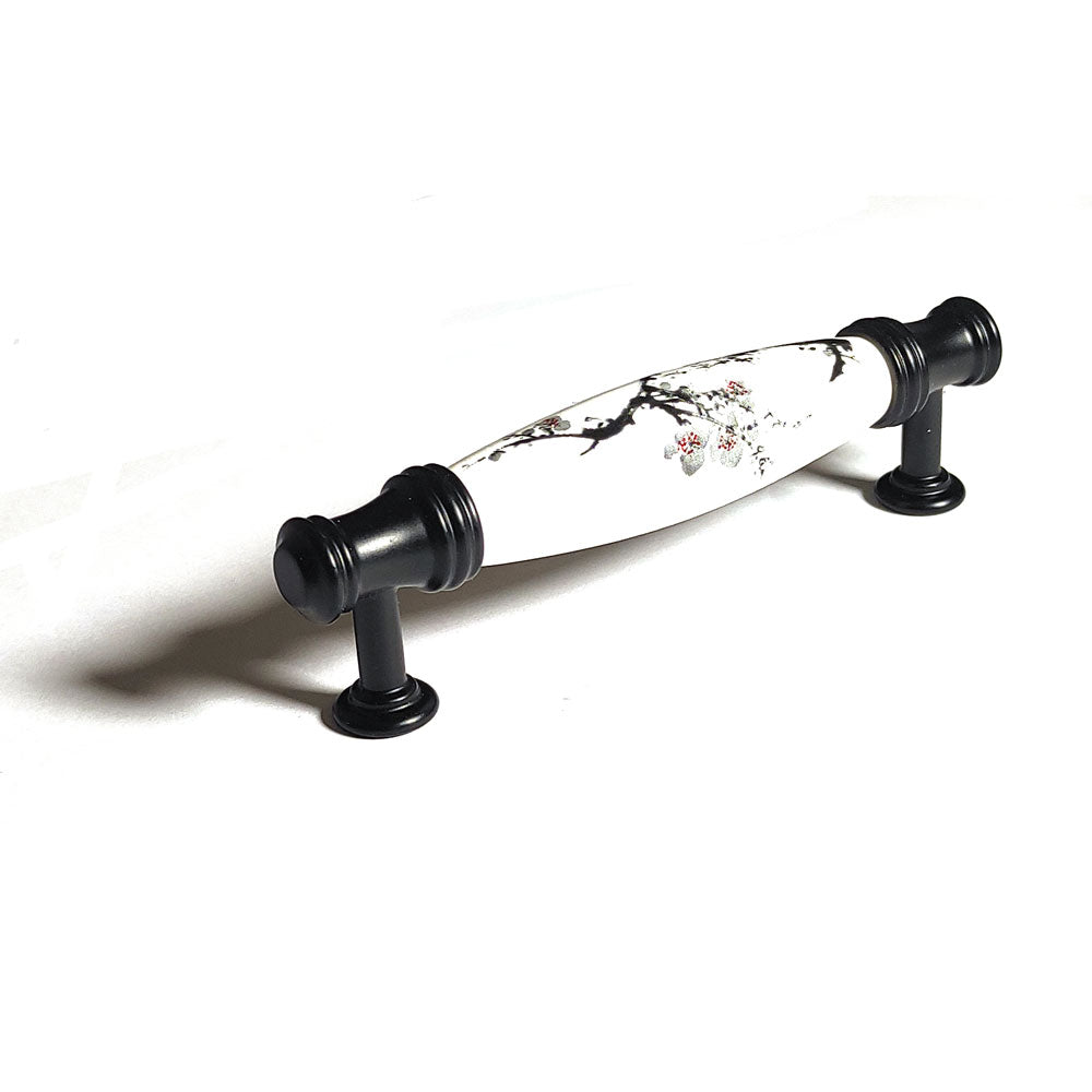 Ceramics Kitchen Cabinet Handles Bar Drawer Handle Pull black 128mm V324-BL-6174-BLACK-128MM