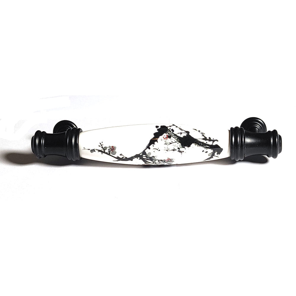 Ceramics Kitchen Cabinet Handles Bar Drawer Handle Pull black 128mm V324-BL-6174-BLACK-128MM