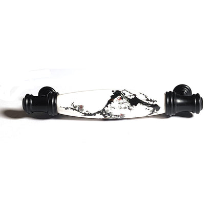 Ceramics Kitchen Cabinet Handles Bar Drawer Handle Pull black 128mm V324-BL-6174-BLACK-128MM