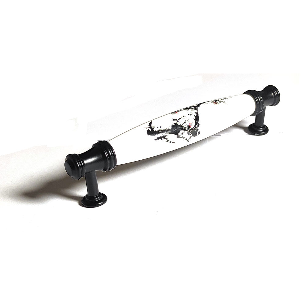 Ceramics Kitchen Cabinet Handles Bar Drawer Handle Pull black 96mm V324-BL-6174-BLACK-96MM