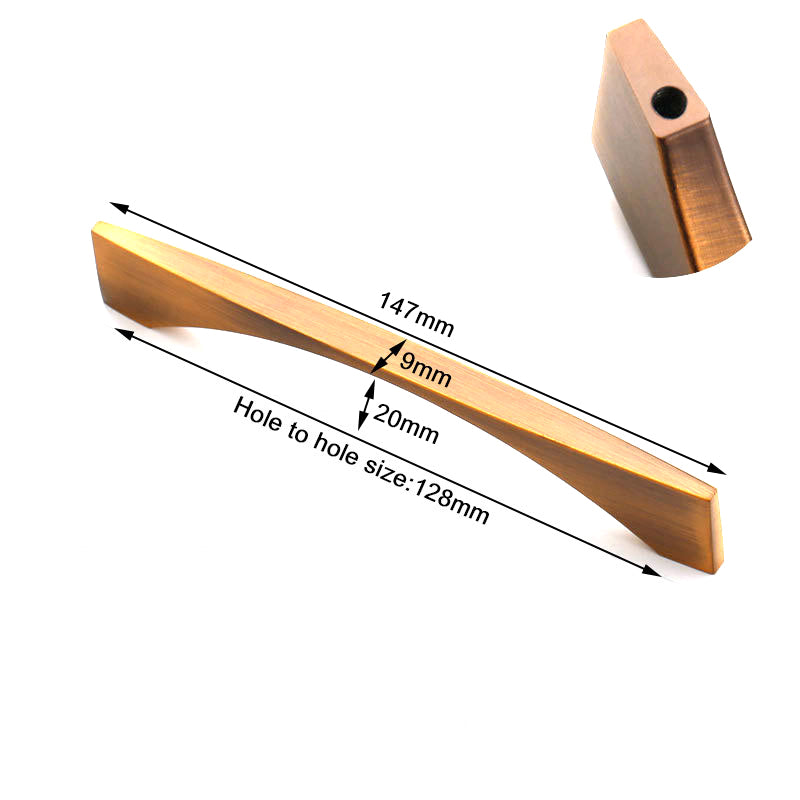 Door Kitchen Cabinet Handles Drawer Bar Handle Pull 128MM V324-BL-6282-128