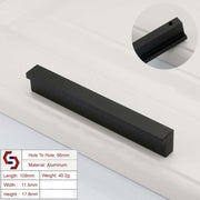 Aluminium Kitchen Cabinet Handles Drawer Bar Handle Pull 96mm V324-BL-6807-BK-96