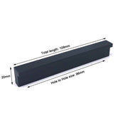 Aluminium Kitchen Cabinet Handles Drawer Bar Handle Pull 96mm V324-BL-6807-BK-96