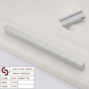Aluminium Kitchen Cabinet Handles Drawer Bar Handle Pull Silver160mm V324-BL-6807-SILVER-160