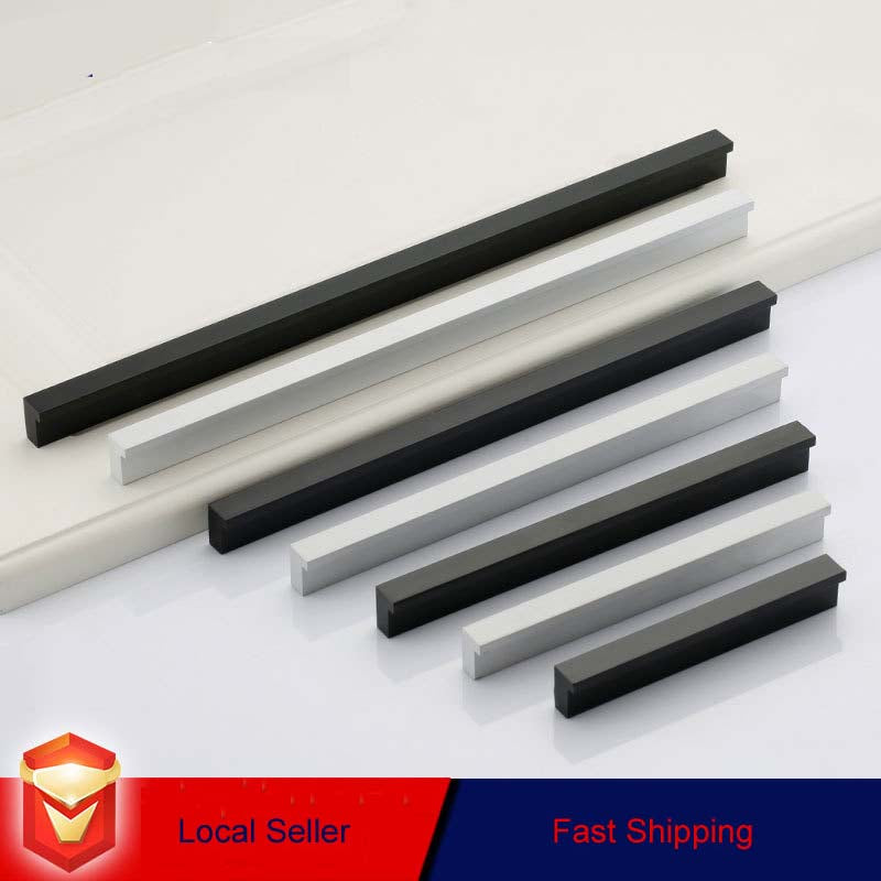 Aluminium Kitchen Cabinet Handles Drawer Bar Handle Pull Silver 224mm V324-BL-6807-SILVER-224