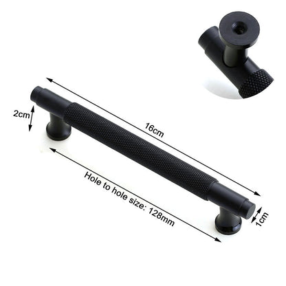 Black Furniture Door Kitchen Cabinet Handle Handles Pull Pulls Cupboard 128mm V324-BL-6825-BK-128