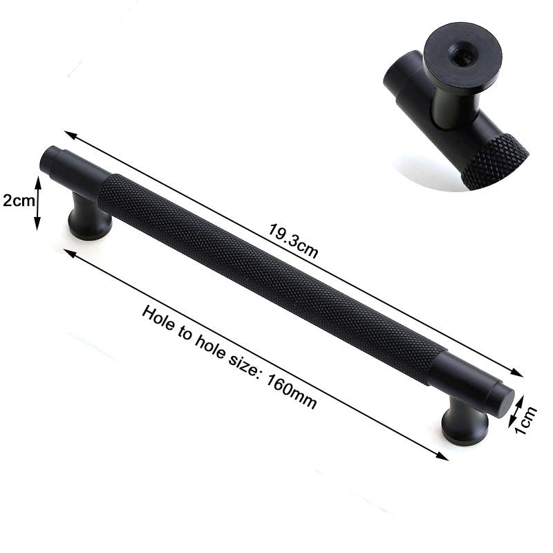 Black Furniture Door Kitchen Cabinet Handle Handles Pull Pulls Cupboard 160mm V324-BL-6825-BK-160