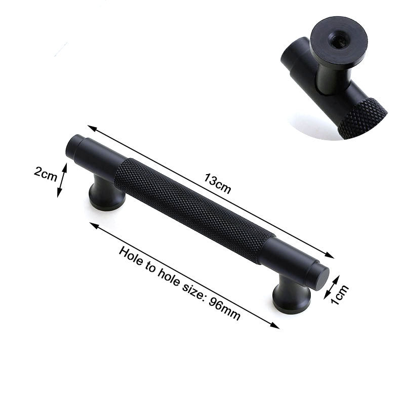 Black Furniture Door Kitchen Cabinet Handle Handles Pull Pulls Cupboard 96mm V324-BL-6825-BK-96