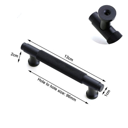Black Furniture Door Kitchen Cabinet Handle Handles Pull Pulls Cupboard 96mm V324-BL-6825-BK-96