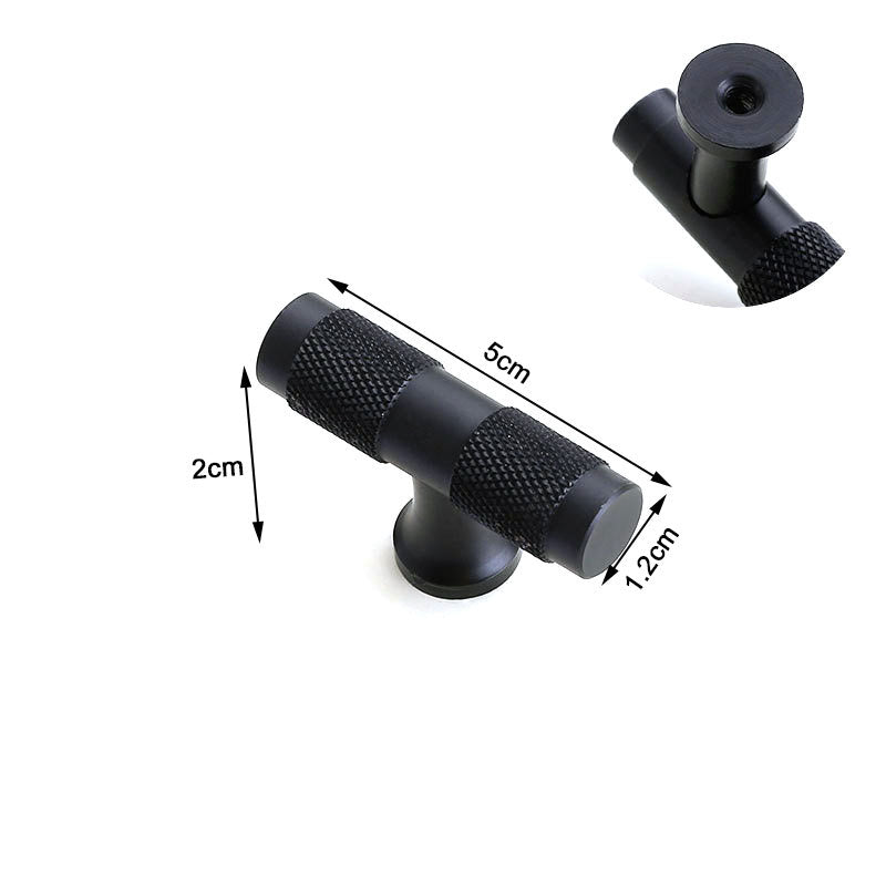 Black Furniture Door Kitchen Cabinet Handle Handles Pull Pulls Cupboard T Bar V324-BL-6825-BK-T