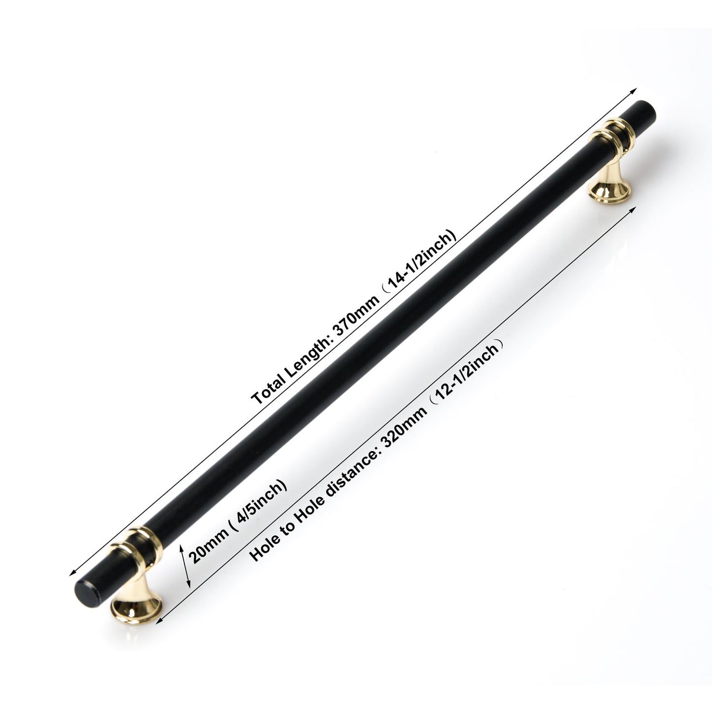 Luxury Design Kitchen Cabinet Handles Drawer Bar Handle Pull Black 320mm V324-BL-7646-BK-320