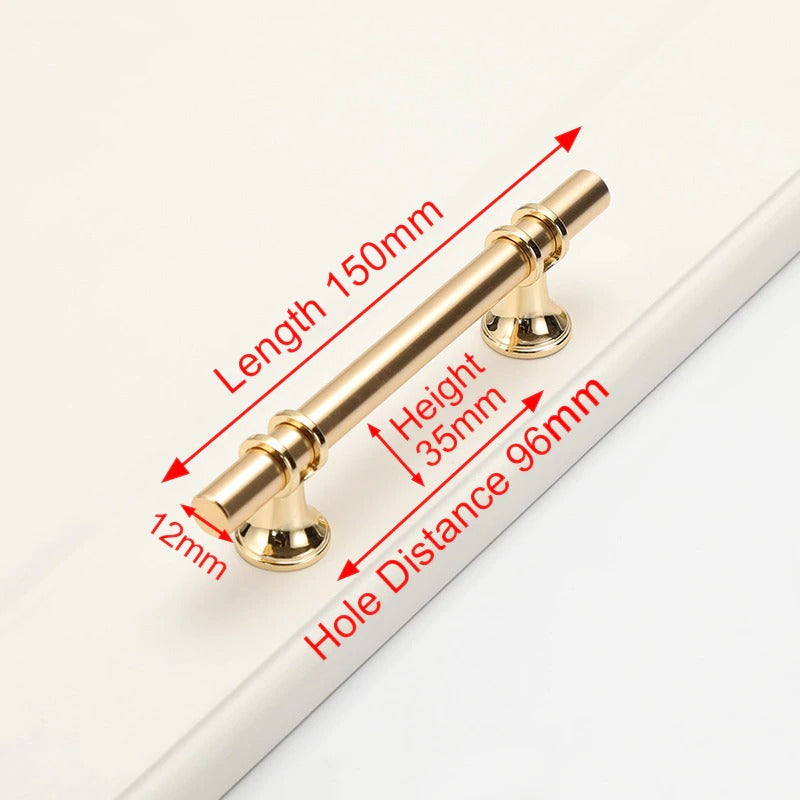 Luxury Design Kitchen Cabinet Handles Drawer Bar Handle Pull Gold 96MM V324-BL-7646-GD-96
