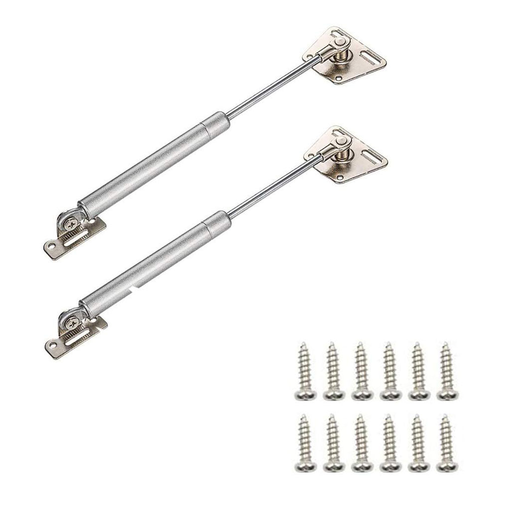 2 Pcs 100N Cabinet Door Hydraulic Hinge Metal Head Lift Support Soft Close & Buffer Telescopic V324-BL-CABIHYDR30N