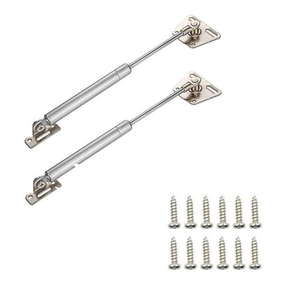 2 Pcs 100N Cabinet Door Hydraulic Hinge Metal Head Lift Support Soft Close & Buffer Telescopic V324-BL-CABIHYDR30N