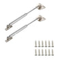 2 Pcs 100N Cabinet Door Hydraulic Hinge Metal Head Lift Support Soft Close & Buffer Telescopic V324-BL-CABIHYDR30N