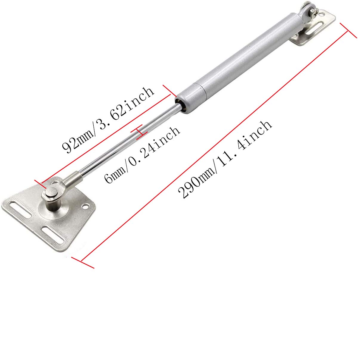 2 Pcs 100N Cabinet Door Hydraulic Hinge Metal Head Lift Support Soft Close & Buffer Telescopic V324-BL-CABIHYDR30N