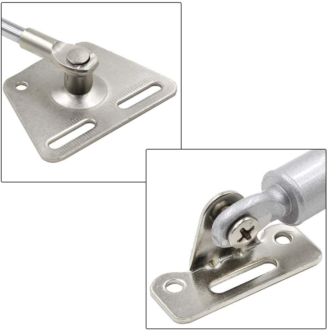 2 Pcs 100N Cabinet Door Hydraulic Hinge Metal Head Lift Support Soft Close & Buffer Telescopic V324-BL-CABIHYDR30N