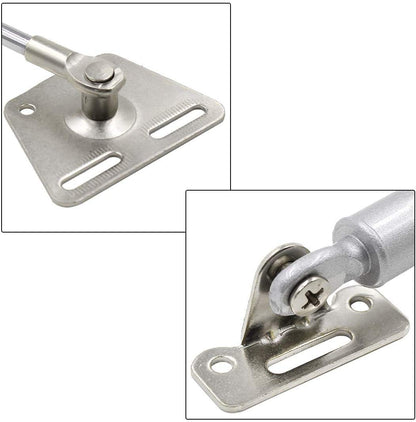 2 Pcs 100N Cabinet Door Hydraulic Hinge Metal Head Lift Support Soft Close & Buffer Telescopic V324-BL-CABIHYDR30N