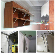 2 Pcs 100N Cabinet Door Hydraulic Hinge Metal Head Lift Support Soft Close & Buffer Telescopic V324-BL-CABIHYDR30N