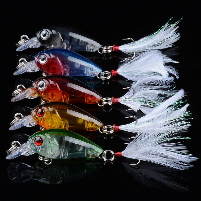 5x 4.5cm Popper Crank Bait Fishing Lure Lures Surface Tackle Saltwater V324-C0038
