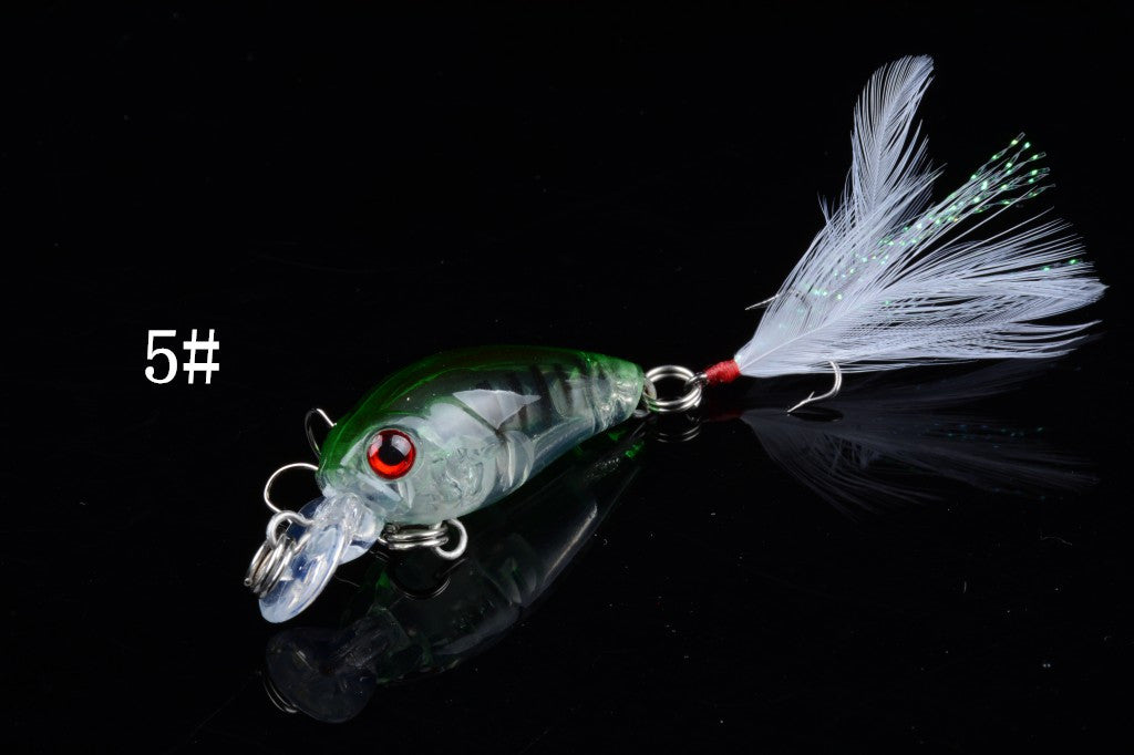 5x 4.5cm Popper Crank Bait Fishing Lure Lures Surface Tackle Saltwater V324-C0038