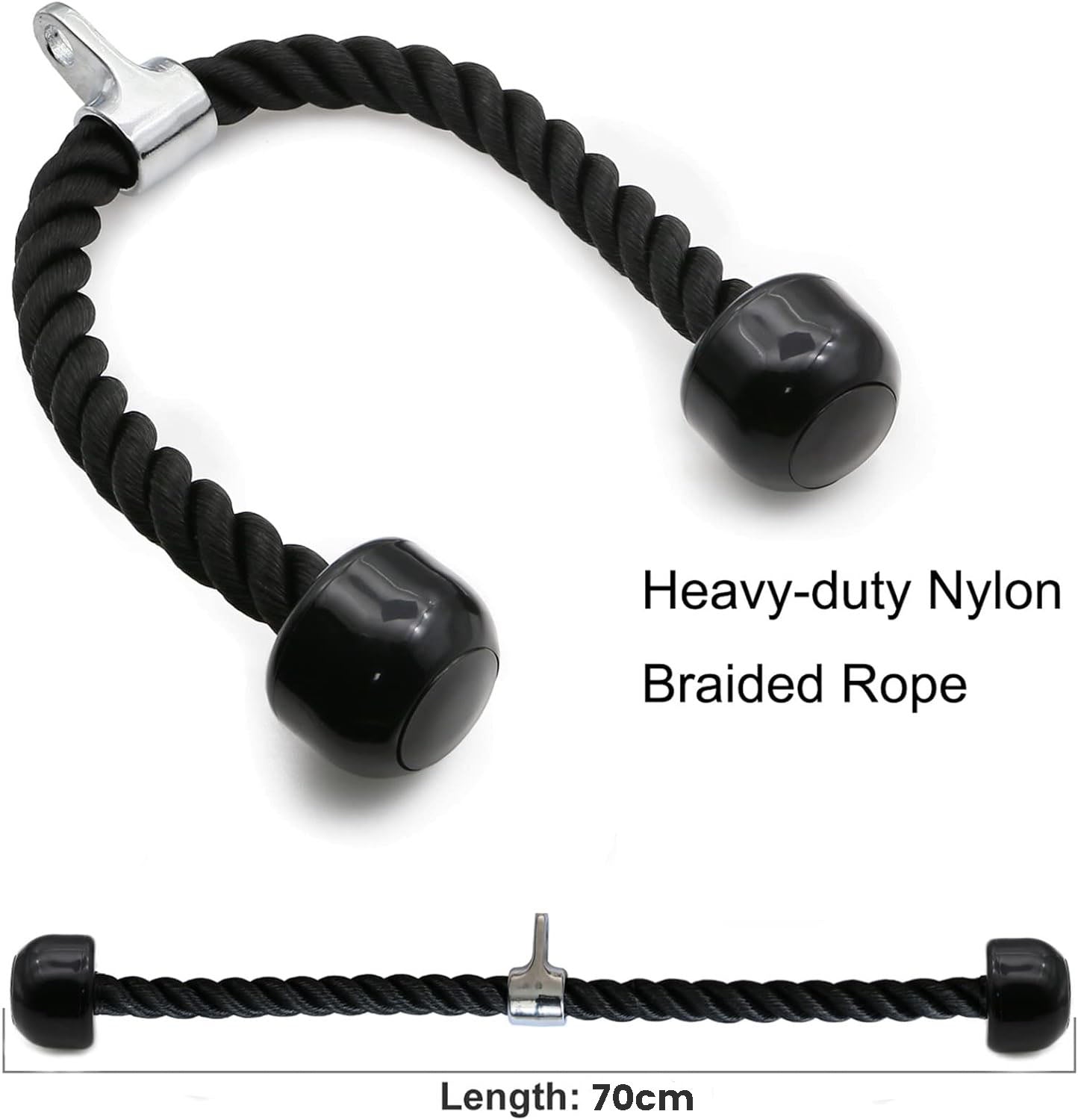 Tricep Rope Fitness Gym Pulley Pull Down Rope Cable Machine Attachment Pull down Rope V324-CABCRO-ROPE-D