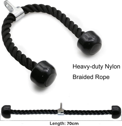 Tricep Rope Fitness Gym Pulley Pull Down Rope Cable Machine Attachment Pull down Rope V324-CABCRO-ROPE-D