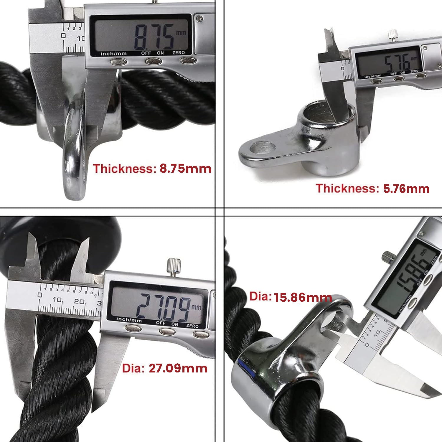 Tricep Rope Fitness Gym Pulley Pull Down Rope Cable Machine Attachment Pull down Rope V324-CABCRO-ROPE-D