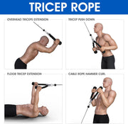 Tricep Rope Fitness Gym Pulley Pull Down Rope Cable Machine Attachment Pull down Rope V324-CABCRO-ROPE-D