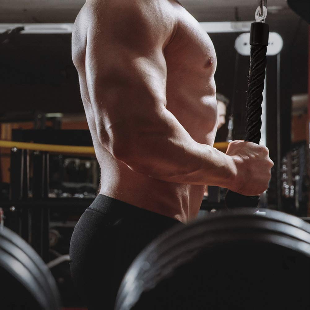 Single Grip Tricep PullDown Rope Cable Attachment Pull Down Rope Tricep Rope Pully V324-CABCRO-ROPE-S