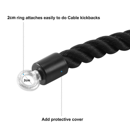 Single Grip Tricep PullDown Rope Cable Attachment Pull Down Rope Tricep Rope Pully V324-CABCRO-ROPE-S