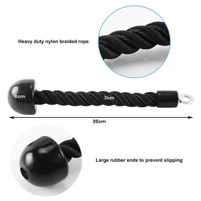 Single Grip Tricep PullDown Rope Cable Attachment Pull Down Rope Tricep Rope Pully V324-CABCRO-ROPE-S