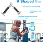 LAT V Bar V Pull Down Handle Row Handle Cable Machine Attachment V324-CABCROSS-V